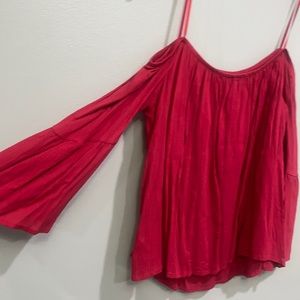 One Clothing Red off the shoulder top